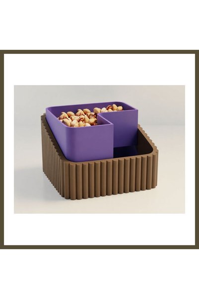 northcity n 3D-Printed Pistachio Bowl - Dual-Chambered Shell Separator Servin...
