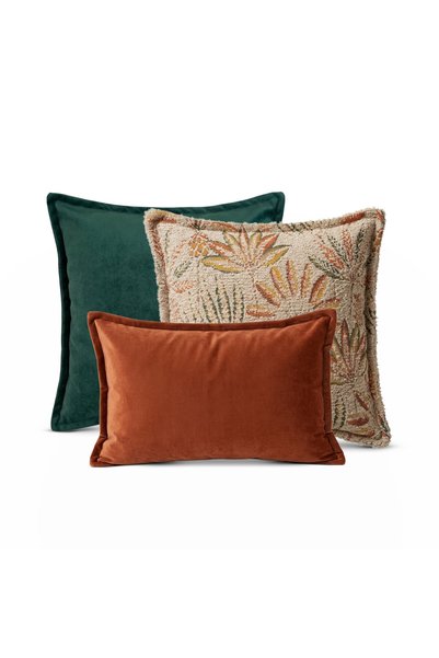 Lidoma Home "Marlow & Flora & Rust" Decorative Cushion Cover Set
