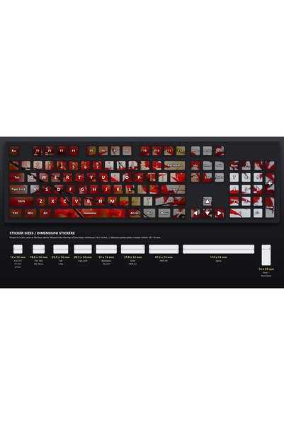 OEM Stickere Tastatura Set Tematica Seminte de Artar, Design Continuu Pe Toat...