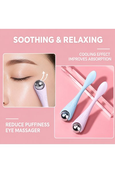 Generic Brand 2 Pack Eye Cream Applicator Roller Stick - Stainless Steel Faci...