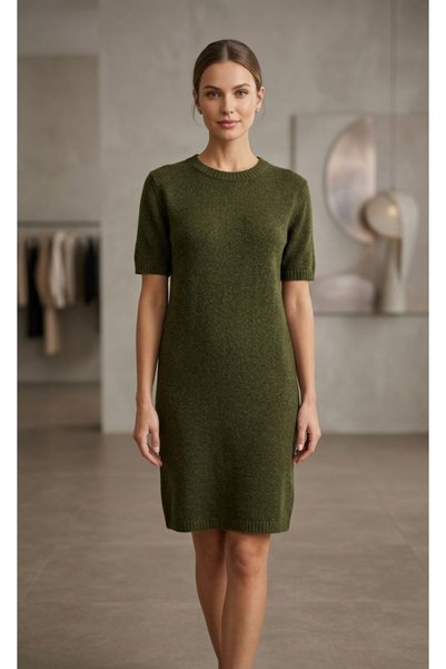 ALCHON Crew Neck, Short-Sleeved, Solid Color, Soft-Textured Basic Short Knit ...