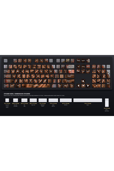 OEM Stickere Tastatura Set Batoane de Scortisoara, Imagine Continuta, Autocol...