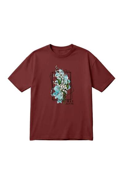 barsdepo Unisex Oversized T-Shirt with Floral Print