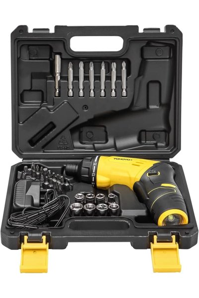 YONOVO مفك براغي لاسلكي احترافي، بطارية ليثيوم أيون، 43 قطعة، 3.6 فولت. |   م...