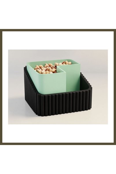 northcity n 3D-Printed Pistachio Bowl - Dual-Chamber Shell Separator Serving ...