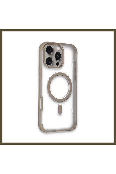 northcity n غطاء هيلتون ماج سيف المتوافق مع هاتف iPhone 16 Pro Max - لون ذهبي...