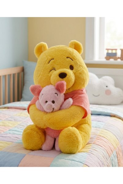 Heribom Winnie The Pooh Piglet'e Sarılan 35 Cm Peluş Oyuncak