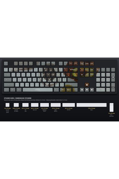 OEM Stickere Tastatura Set Seminte de Chia, Peisaj Continuu, Set Complet A4 O...