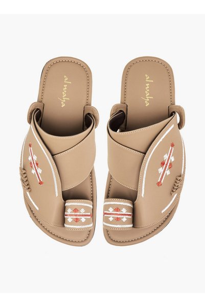 Al Waha Men Embroidered Arabic Sandals