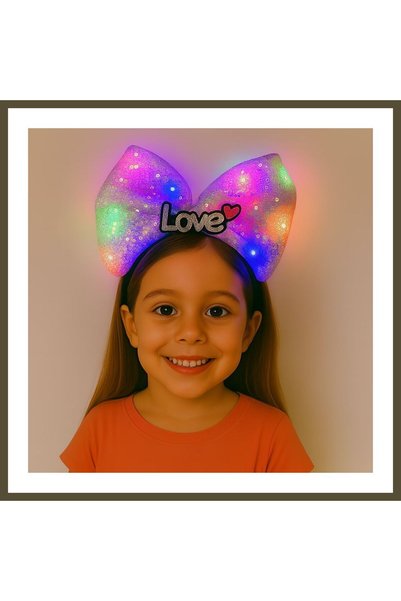 northcity n Purple Bow Headband with "Love" in LED Lights? Girls' Party Headb...