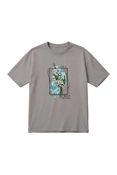 barsdepo Unisex Oversized T-Shirt with Floral Print