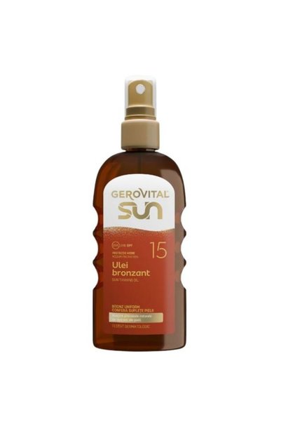 GEROVITAL Ulei Bronzant pentru Plaja SPF 15 - Sun Tanning Oil, 150 ml