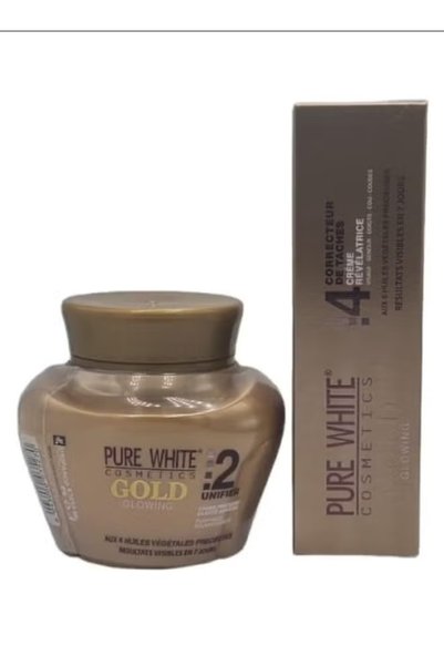 Pure White Cosmetics كريم تفتيح البشرة 250 مل وكريم 40 جرام