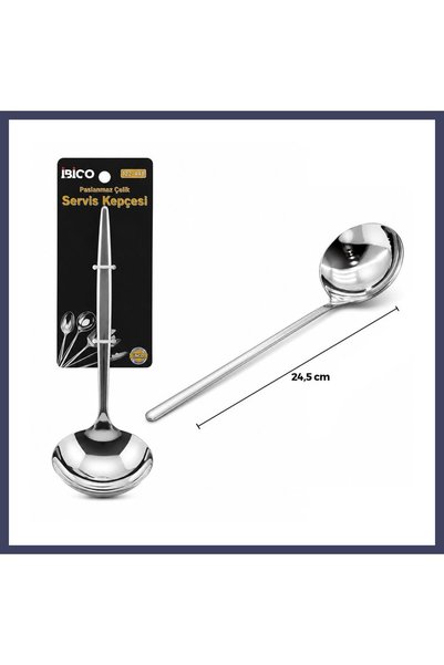 Generic Brand Chrome Metal Serving Spoon, 24.5 cm, HAN