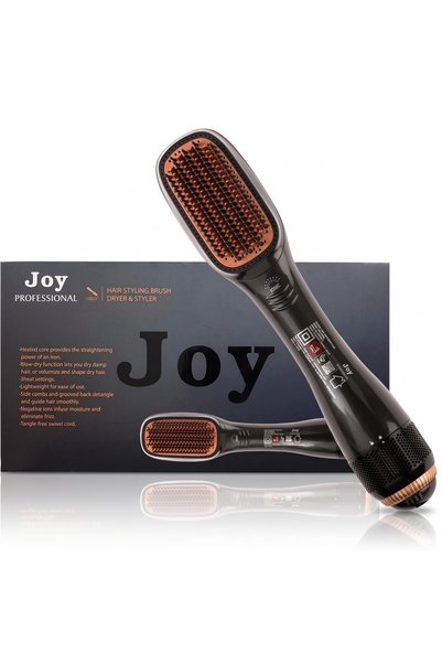 JOY Professional فرشاة تصفيف وتجفيف الشعر الاحترافية 2 في 1 من Joy - بتقنية ا...
