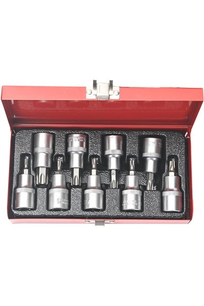 Lawazim Drive Trox Bit Socket Set -9 Piece- Heavy-Duty Chrome Vanadium Steel ...