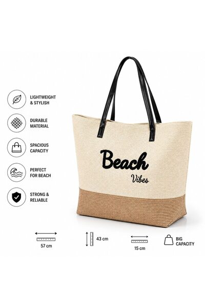 VARENTIS Geantă de plajă Beach Vibes, Geantă mare de vară, Închidere magnetic...