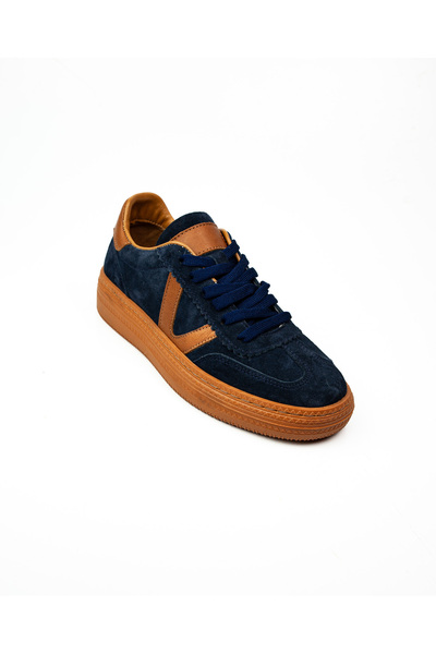 Moda Arena 170 Navy Suede Leather Women's Sneakers
