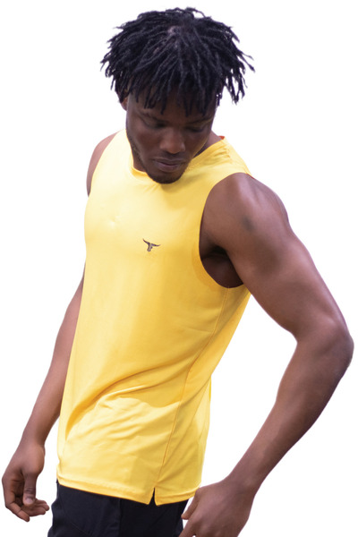 THUGFIT LiftRift Sleeveless Mens T-Shirt - Yellow