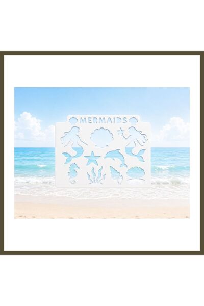 northcity n 3D-Printed Mermaid-Themed Drawing Template - Multi-Pattern Templa...