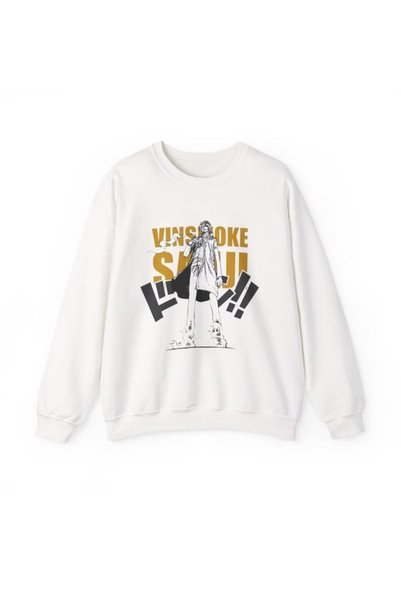 Vordevia Vinsmoke Sanji One Piece štampana pamučna dukserica sa 3 niti, bruše...