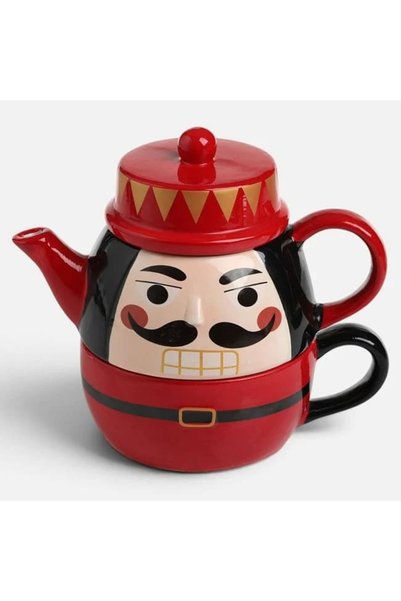 OEM Ceainic de Crăciun cu soldat ceramic, DCJ1134 - Momente Ideale