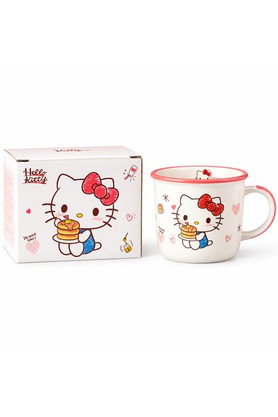 wafra store كوب سيراميك سانريو "هيلو كيتي" (Hello Kitty) مع علبة هدايا - متوف...