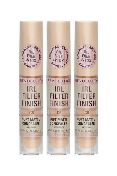 Revolution 3x PACK IRL Filter Finish C4 – Complexion Corrector, Shade C4