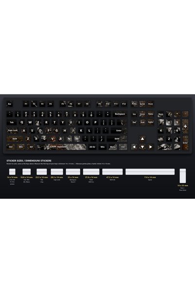 OEM Stickere Tastatura Meteorit De Fier, Set Autocolant Continuu Design Sci-F...