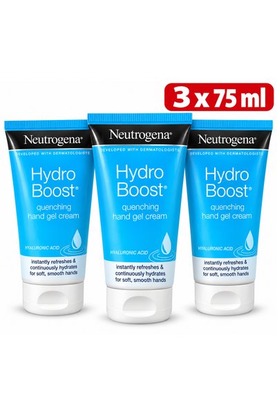 Neutrogena Set of 3x 75 ml gel hand cream with hyaluronic acid