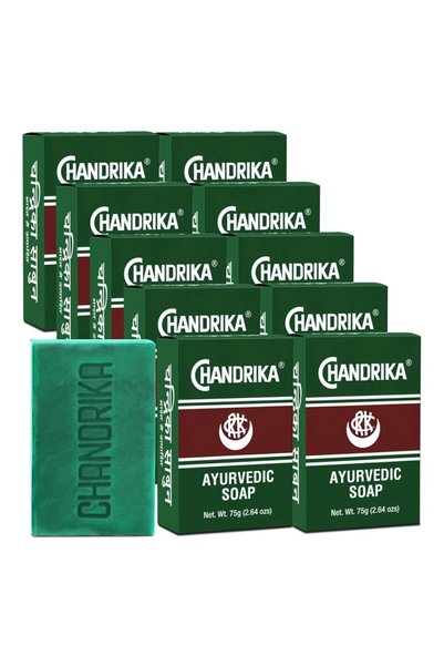 chandrika Ayurvedic Soap 75g x 10 - Coconut Oil Herbal Bar Soap
