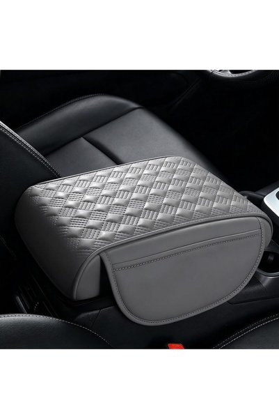 NIUB Car Center Console Cover, 12.2"×8.27"×1.97" Leather Center Console Prote...