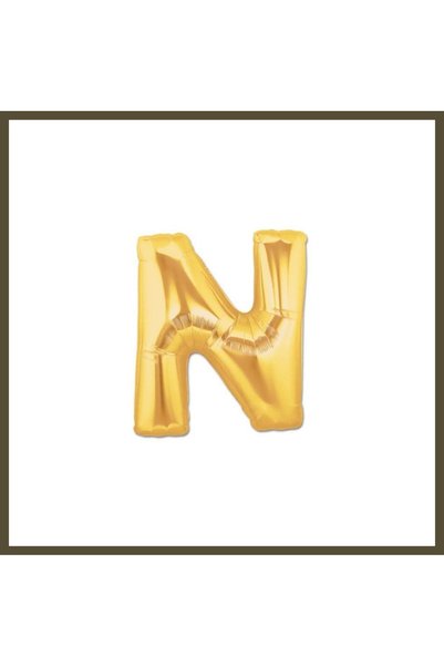 northcity n Letter "N" Foil Balloon, Gold, 40 inches, BX