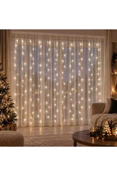 OEM Instalare tip perdea cu 400 LED-uri interconectabile pentru interior-exte...