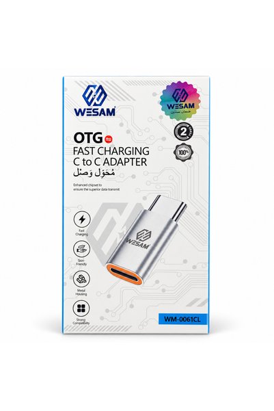 wesam WM-0061CL محول شحن سريع OTG من USB-C ذكر إلى أنثى