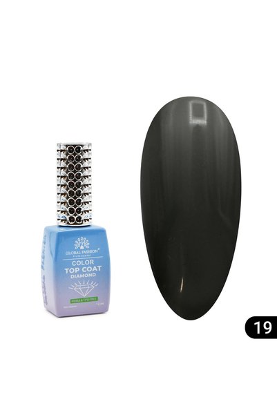 global fashion Έγχρωμο Top Coat, 12 ml, 19