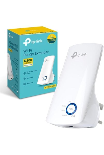 TP-LINK TL-WA850RE 300Mbps Universal Wi-Fi Range Extender, Wireless, White, W...