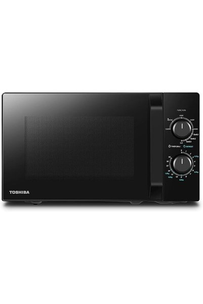 Toshiba فرن ميكروويف MW2-MG20P(BK) سعة 20 لتر، 700 واط/1000 واط للشواء، مع خا...