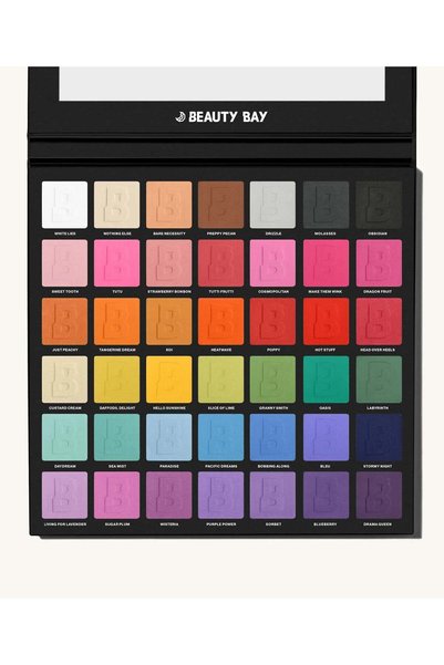 Beauty Bay Eyeshadow Palette 42 Bright Matte Colors with Vibrant, Highly Pigm...