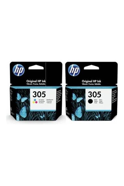 HP مجموعة خراطيش حبر أصلية مكونة من قطعتين، لون أسود وثلاثة ألوان (متعدد الأل...