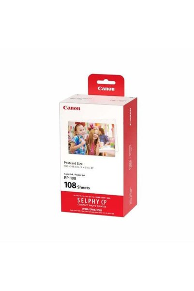 Canon High-Capacity Colour Ink And Paper Set 108 Sheets White compatible with...