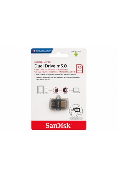 SanDisk Ultra Dual Drive m3.0 32GB USB 3.0 OTG Flash Drive for Android Smartp...
