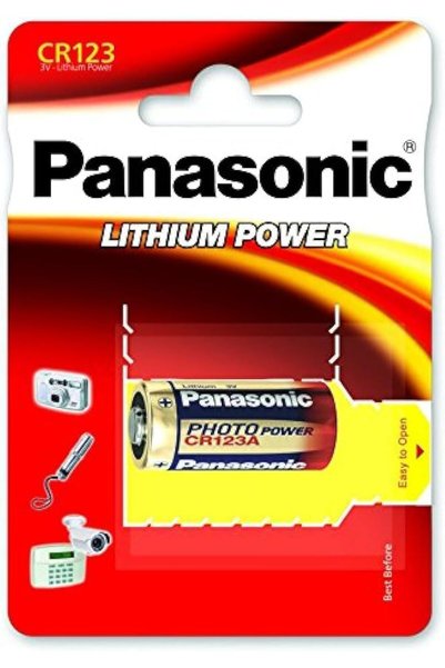 PANASONIC بطارية ليثيوم CR-123APA/1B، 3 فولت، غير قابلة لإعادة الشحن - CR-123...