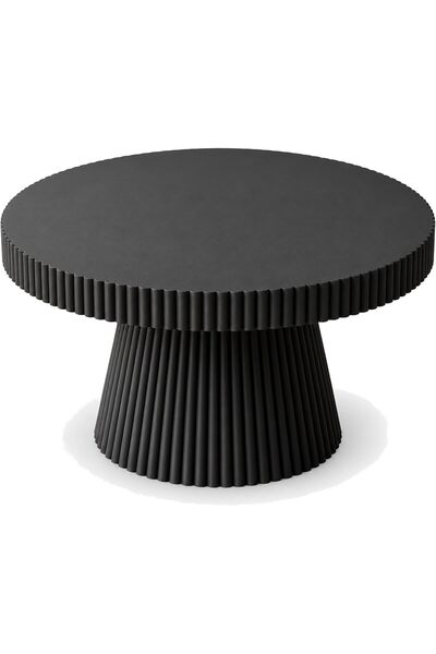 Generic Ribbed Pedestal Tray with Hidden Twist-Lock Compartment 24 cm, Black