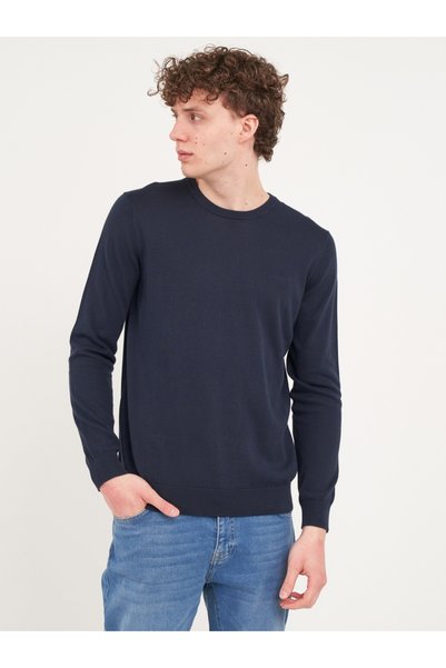 Lee Cooper - Pulover barbat cu maneca lunga de culoare uniforma