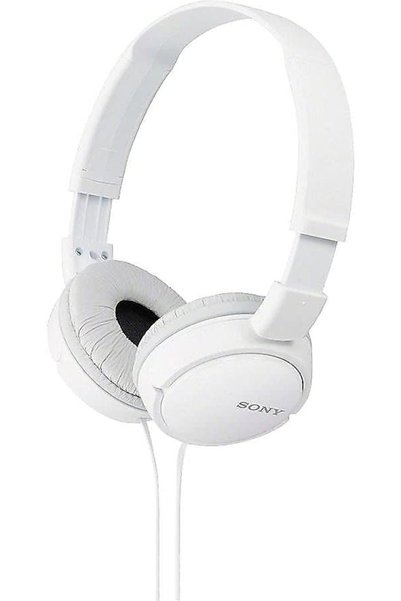 Sony ZX Series Wired On-Ear Headphones, White MDR-ZX110