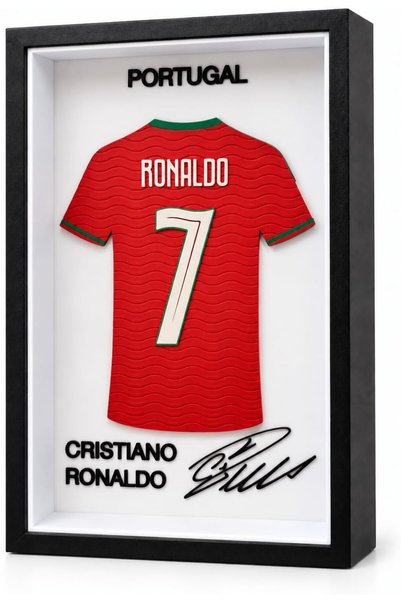 Generic Cristiano Ronaldo Portugal No. 7 Collectible Jersey Frame, 23 x 15 cm, )