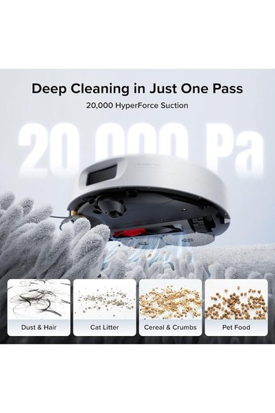 Roborock Qrevo 2 Pro Robot Vacuum Mop,20,000Pa,AI Obstacle Avoid,Dual Zero-Tangle Brushes,Retractabl