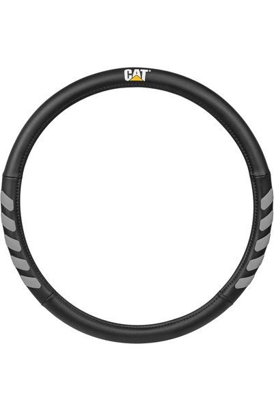 Cat ®   غطاء عجلة القيادة "إيزي راب" المصنوع من الجلد الصناعي باللون الأسود، ...