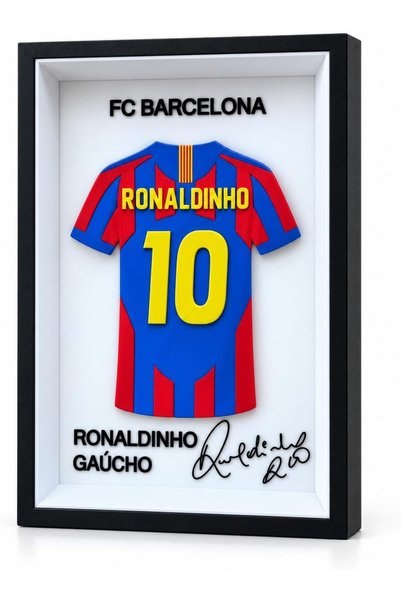 Generic Ronaldinho Barcelona No. 10 Collectible Jersey Frame, 23 x 15 cm